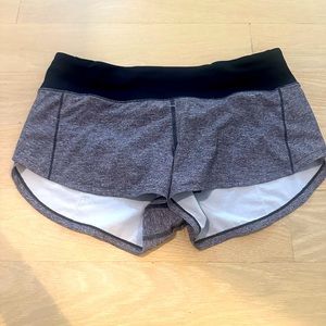 Gray lululemon speed up shorts / like new